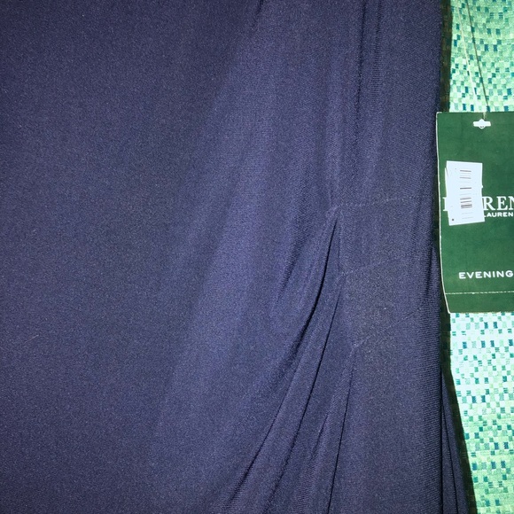 Lauren Ralph Lauren Navy Blue Mermaid Gown - Picture 6 of 8